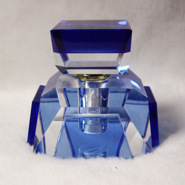 5ml crystal perfume bottle with blue color crystal