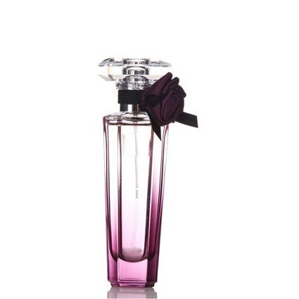 colorful glass perfume bottle with surlyn cap and flower decoration