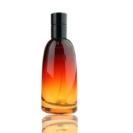 200ml brand glass perfume bottle with black caps