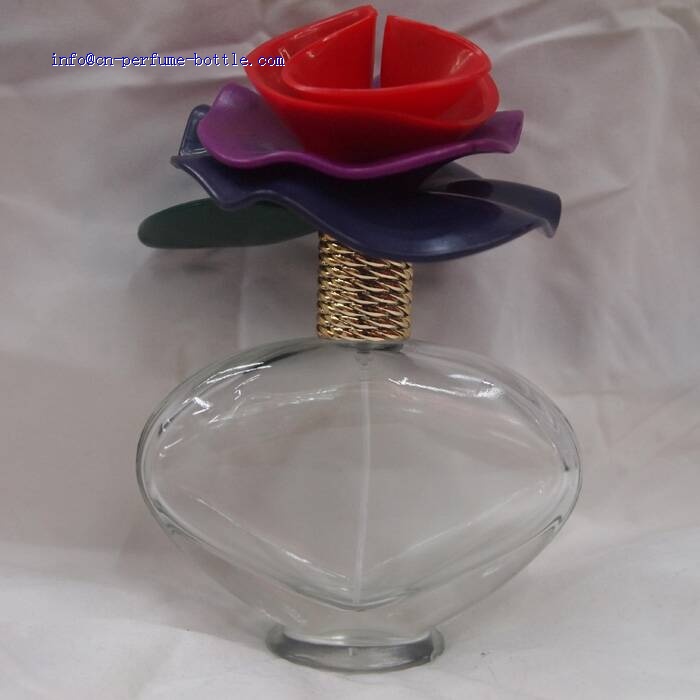 flower glass perfume bottles