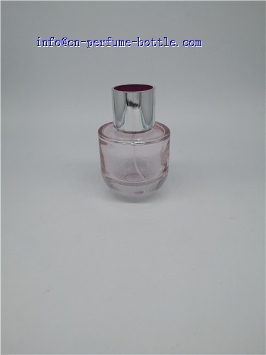 brand design glass perfume bottle in pink