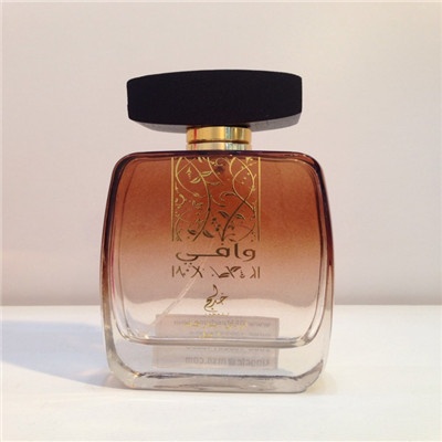 wooden cap perfume bottle with gold logo