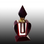 deep red crystal perfume bottle with fashion design and mold