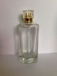 hexagon design perfume bottle like cylinder design with Surlyn caps