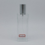 square transparent glass perfume bottles