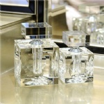 clear crystal perfume bottle