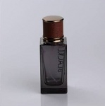 50ml black glass perfume bottle with wooden cap