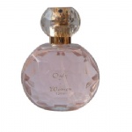 round glass perfume bottle with crystal cap