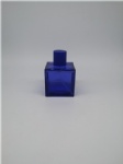 deep blue square glass perfume bottle for man
