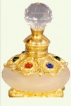 metal perfume bottle with bead decoration