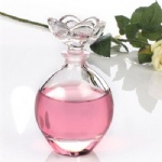 engraved perfume bottle with glass stopper