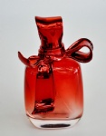 80ml glass bottle with red painting color and special cap